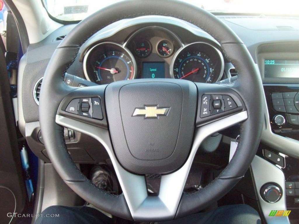 2012 Chevrolet Cruze Eco Jet Black Steering Wheel Photo #59433092