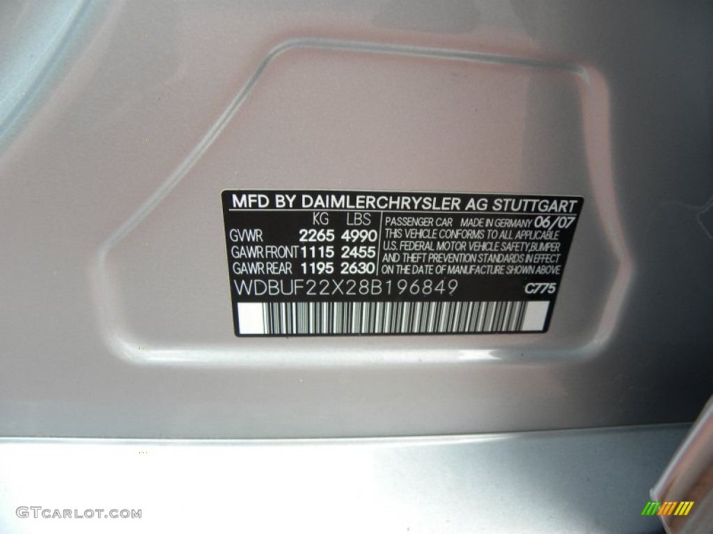 2008 E 320 BlueTEC Sedan - Iridium Silver Metallic / Black photo #6