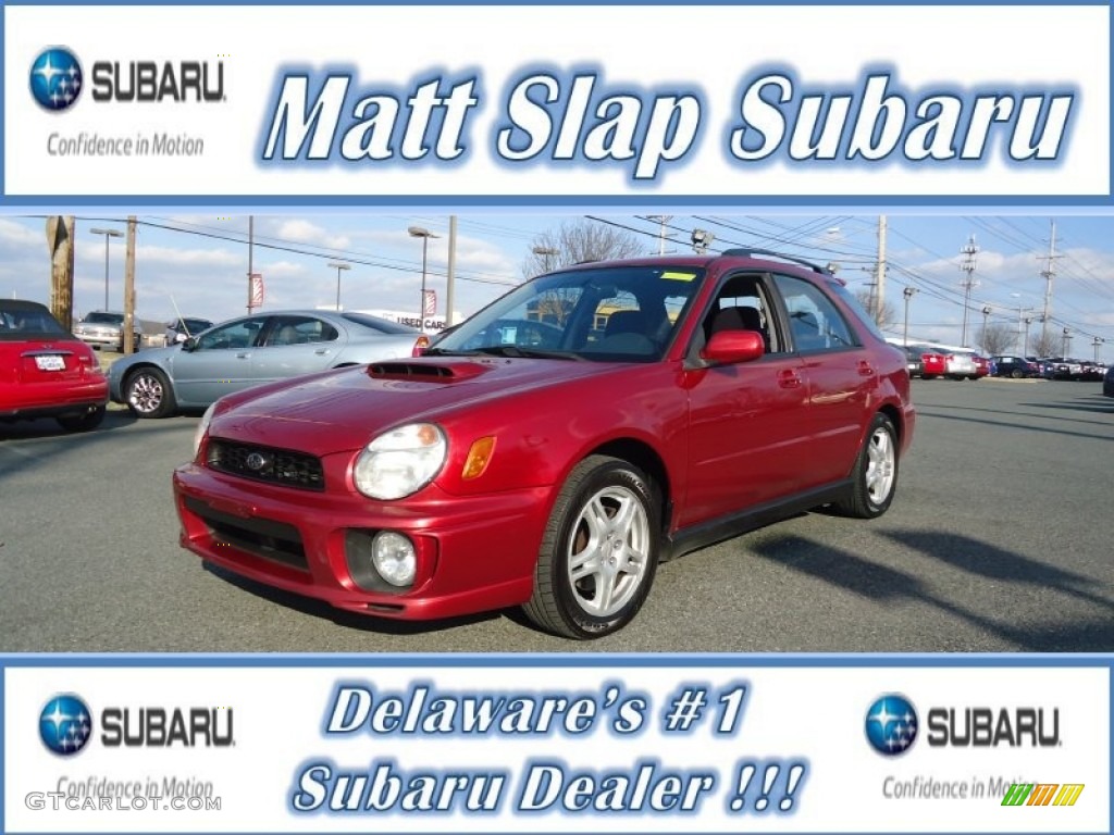 2002 Impreza WRX Wagon - Sedona Red Pearl / Black photo #1