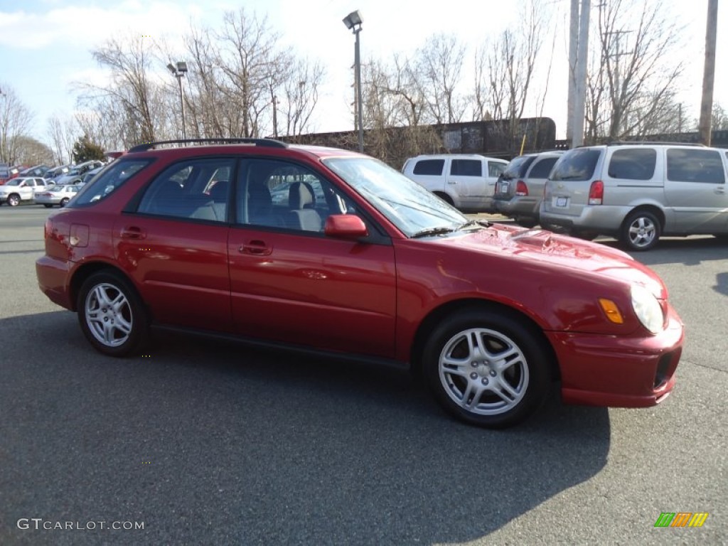 2002 Impreza WRX Wagon - Sedona Red Pearl / Black photo #4