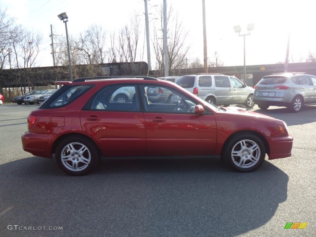 2002 Impreza WRX Wagon - Sedona Red Pearl / Black photo #5