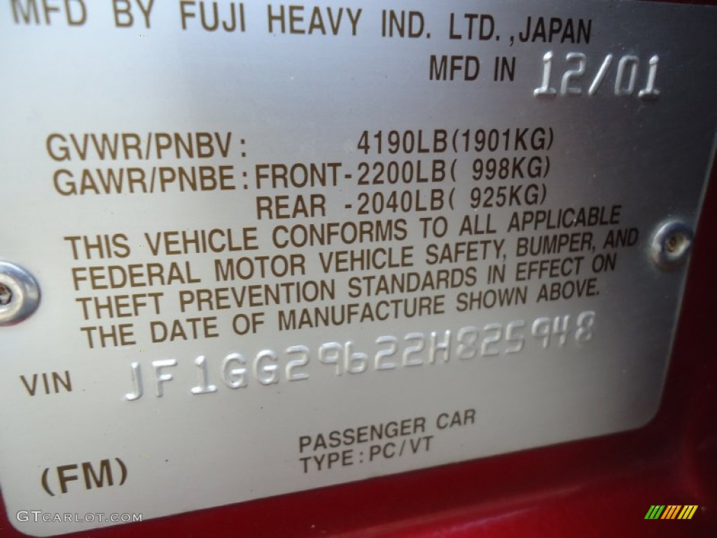 2002 Impreza WRX Wagon - Sedona Red Pearl / Black photo #31