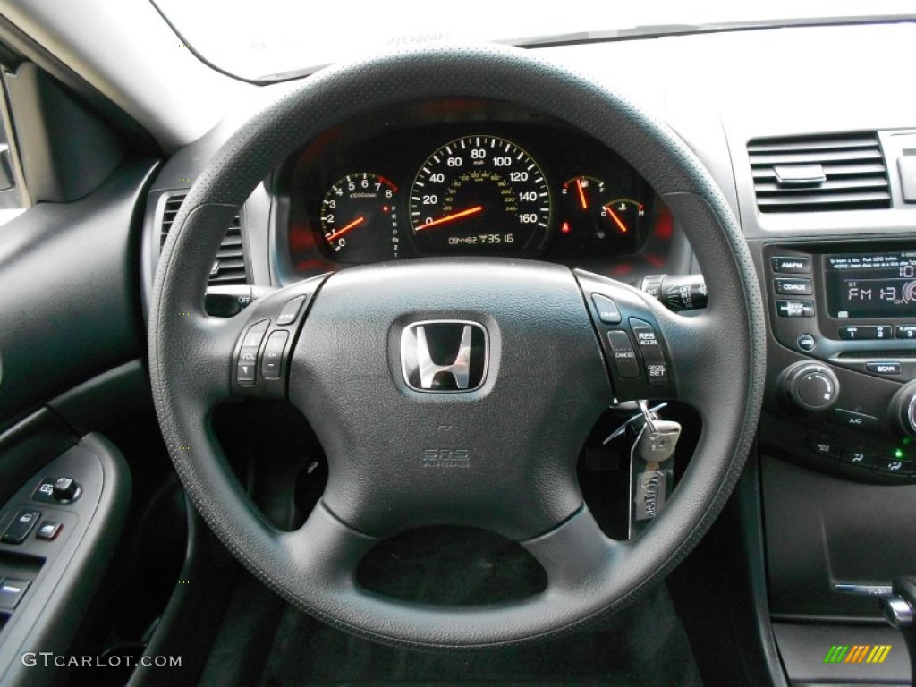 2004 Honda Accord LX V6 Sedan Black Steering Wheel Photo #59441885