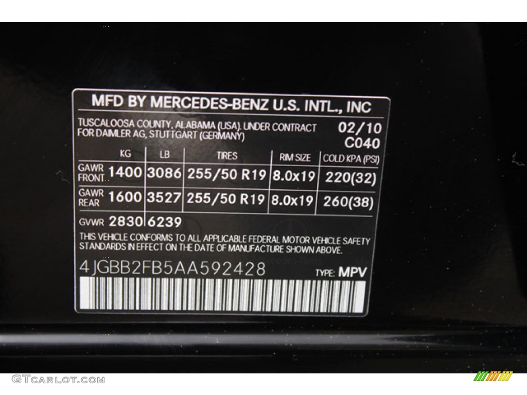 2010 ML 350 BlueTEC 4Matic - Black / Black photo #31