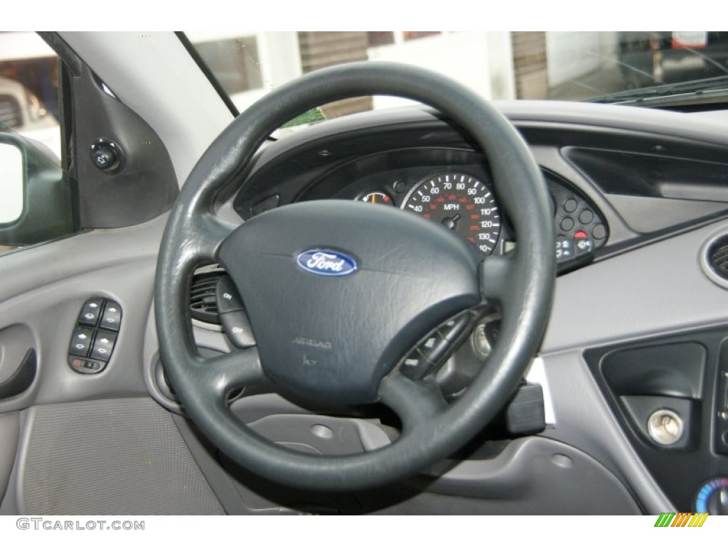 2002 Ford Focus SE Wagon Medium Graphite Steering Wheel Photo #59443451
