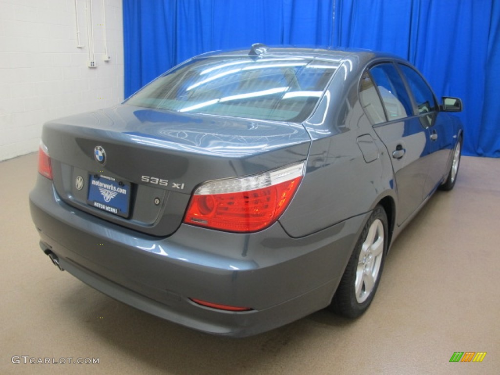 2008 5 Series 535xi Sedan - Platinum Grey Metallic / Black photo #9