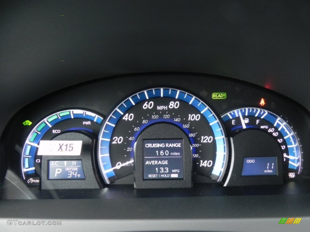 2012 Toyota Camry Hybrid XLE Gauges Photo #59444897
