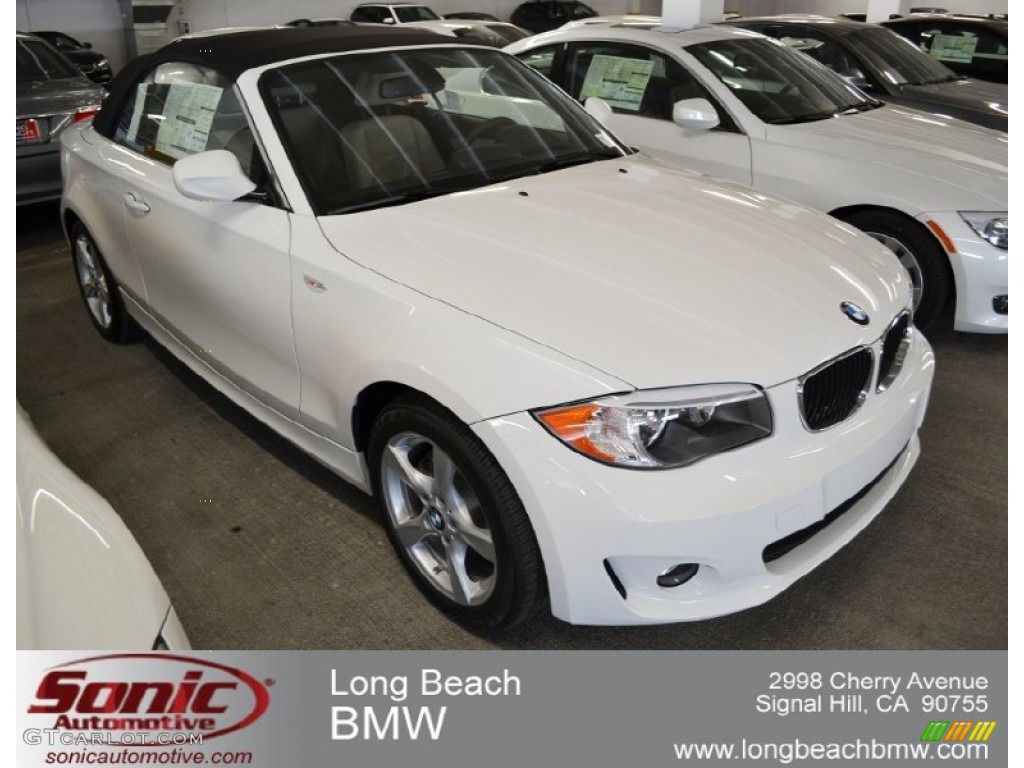 2012 1 Series 128i Convertible - Alpine White / Oyster photo #1