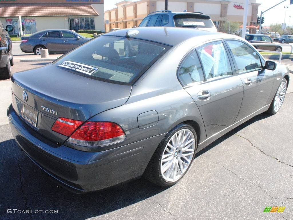 2008 7 Series 750i Sedan - Titanium Grey Metallic / Flannel Grey photo #8