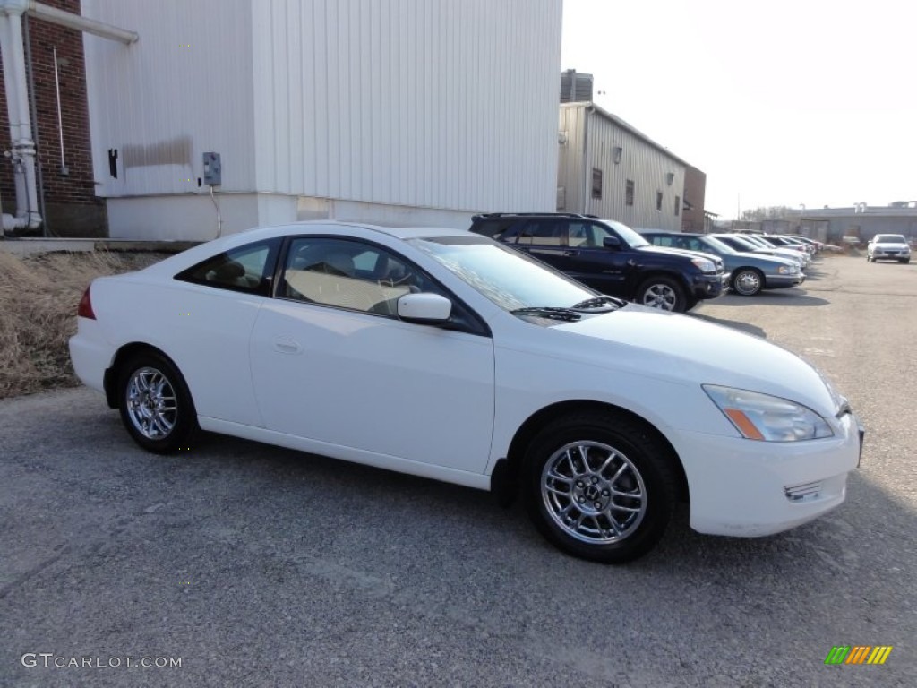 2003 Accord EX V6 Coupe - Taffeta White / Ivory photo #6