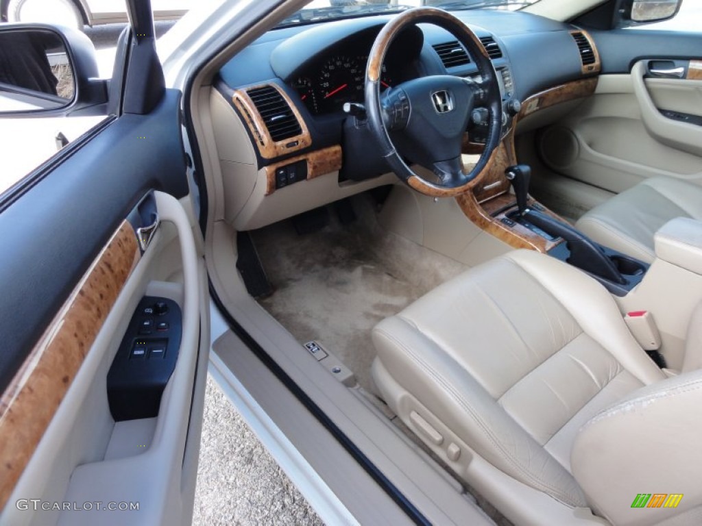 2003 Accord EX V6 Coupe - Taffeta White / Ivory photo #13
