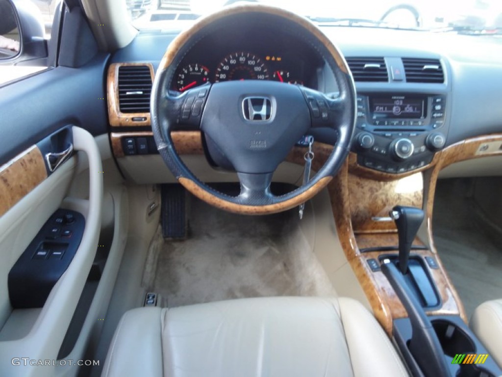 2003 Accord EX V6 Coupe - Taffeta White / Ivory photo #37
