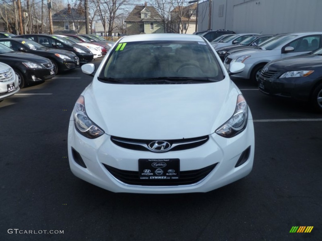 2011 Elantra GLS - Polar White / Beige photo #1