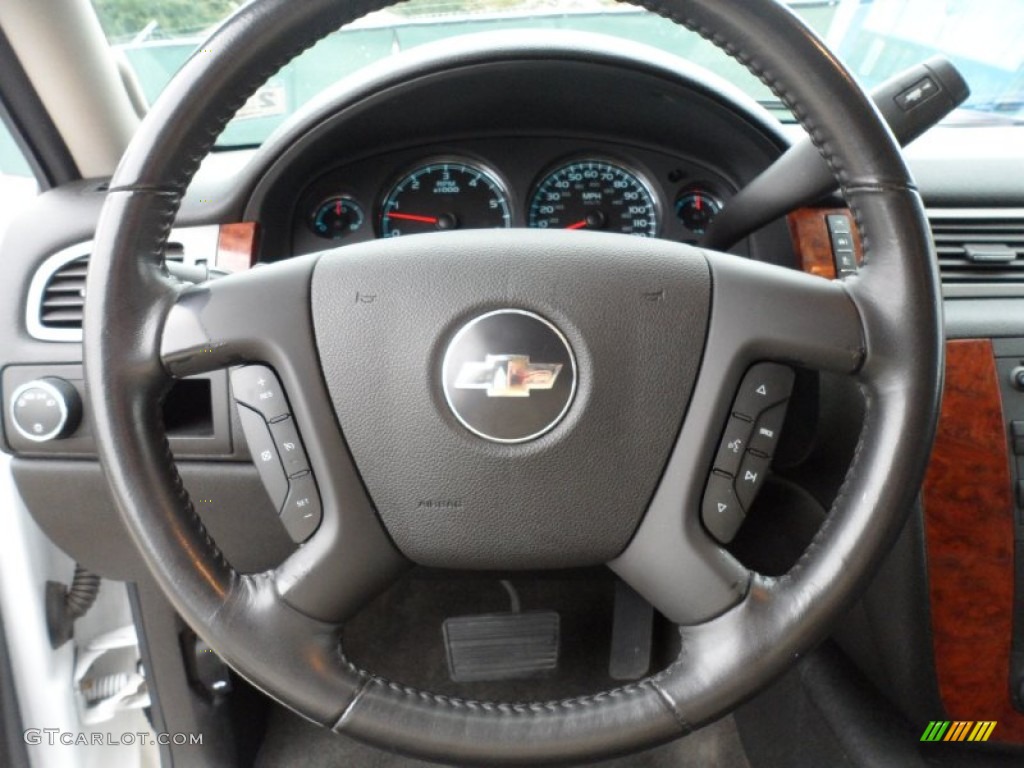 2008 Chevrolet Avalanche LT Ebony Steering Wheel Photo #59452373