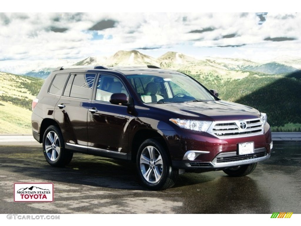 2012 Highlander Limited 4WD - Sizzling Crimson Mica / Sand Beige photo #1