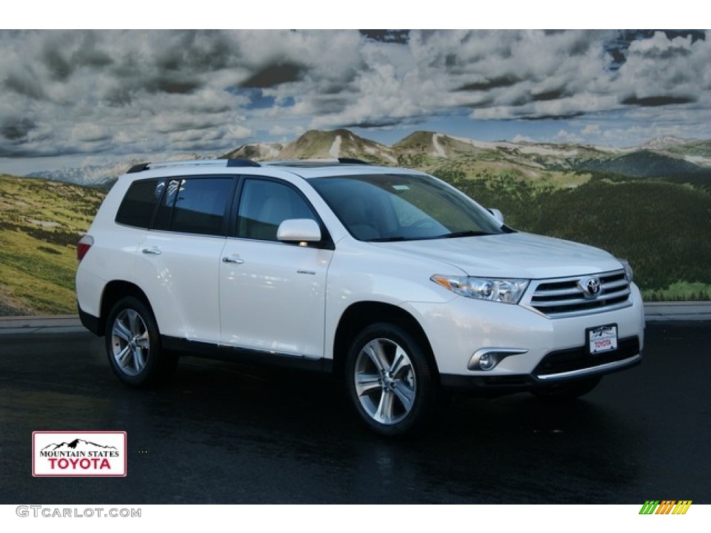 2012 Highlander Limited 4WD - Blizzard White Pearl / Ash photo #1