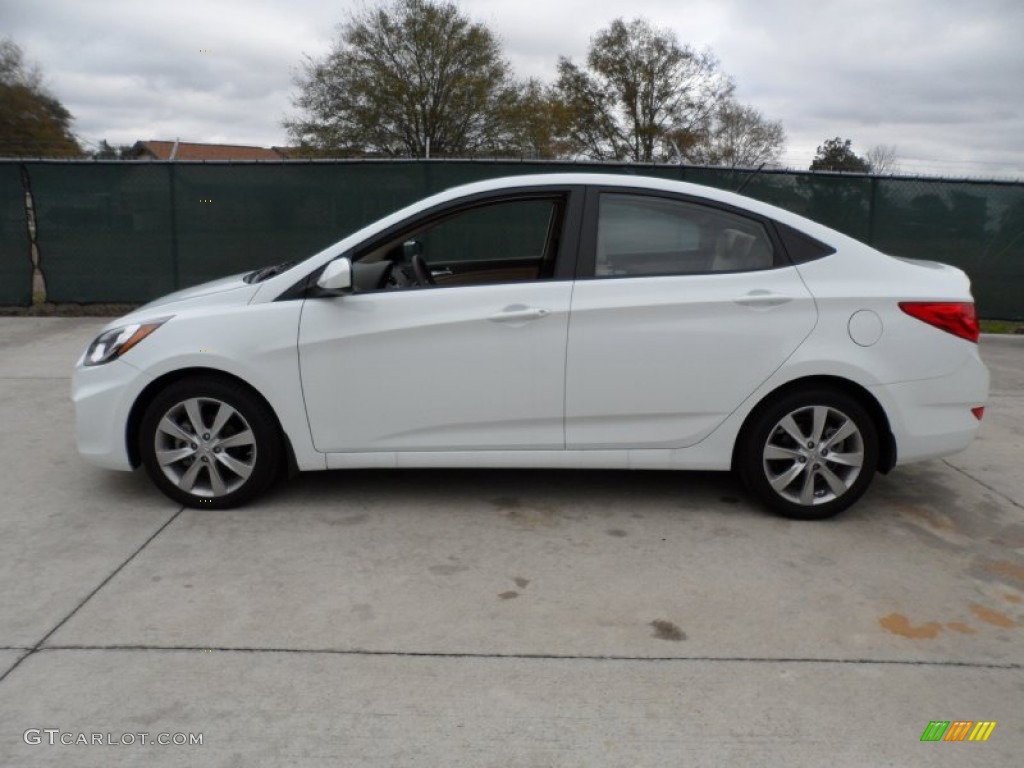Century White 2012 Hyundai Accent GLS 4 Door Exterior Photo #59456225