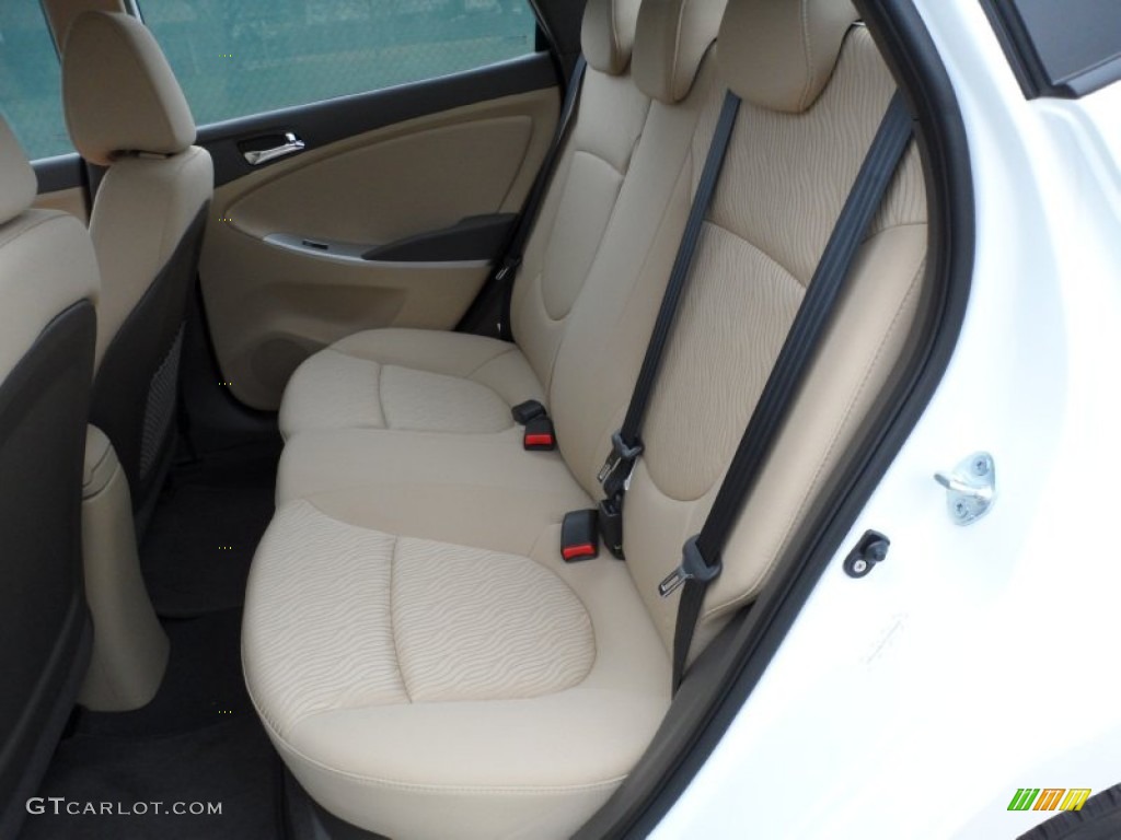 Beige Interior 2012 Hyundai Accent GLS 4 Door Photo #59456342