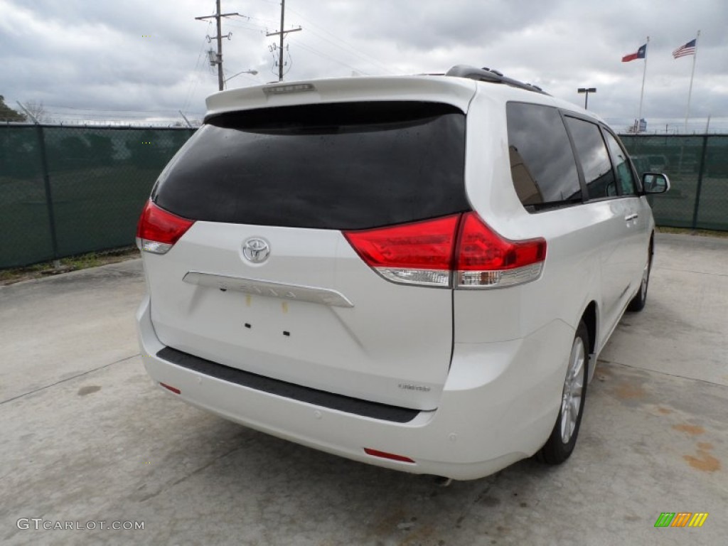 2012 Sienna Limited - Blizzard White Pearl / Bisque photo #3