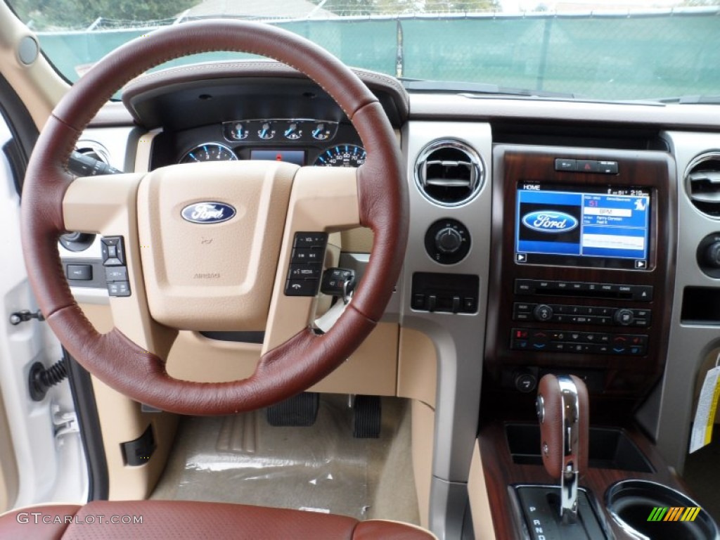 2012 Ford F150 King Ranch SuperCrew 4x4 King Ranch Chaparral Leather Dashboard Photo #59457428