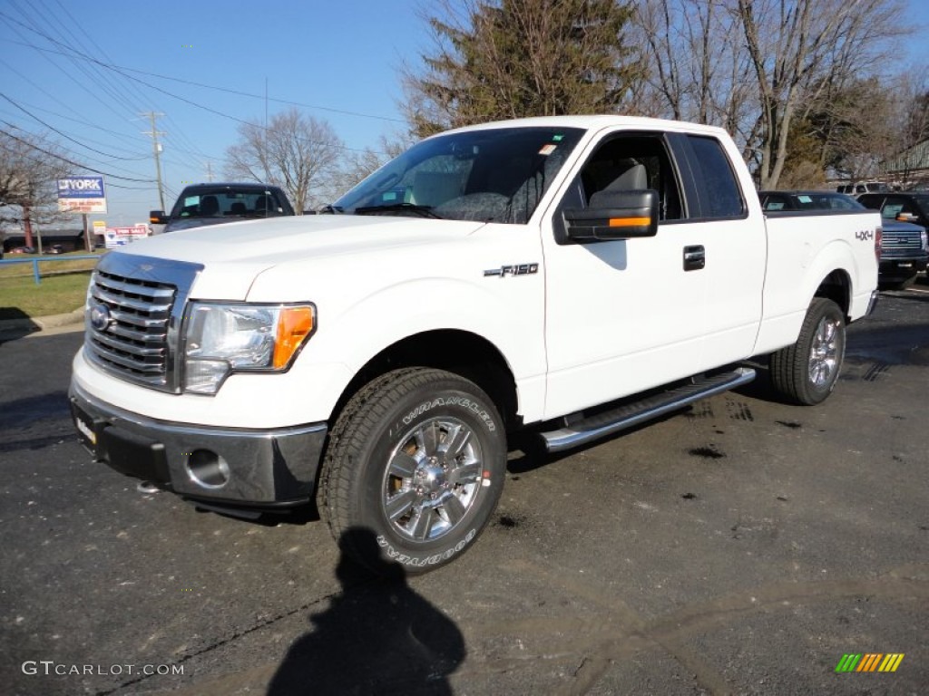 2012 F150 XLT SuperCab 4x4 - Oxford White / Steel Gray photo #1