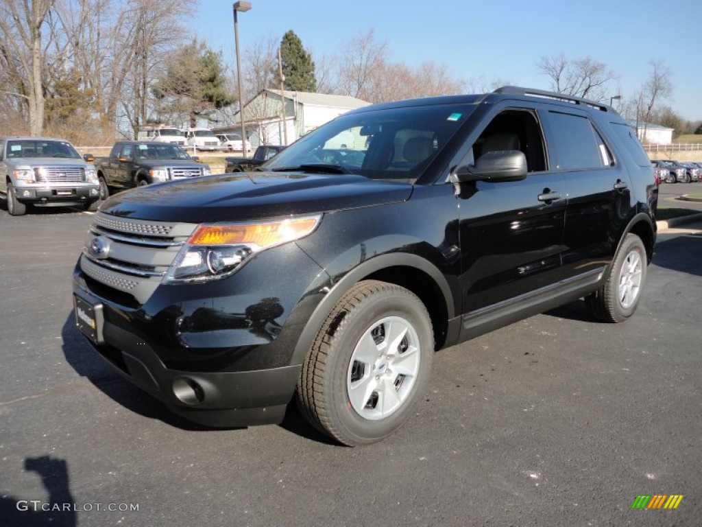 2012 Explorer 4WD - Tuxedo Black Metallic / Medium Light Stone photo #1