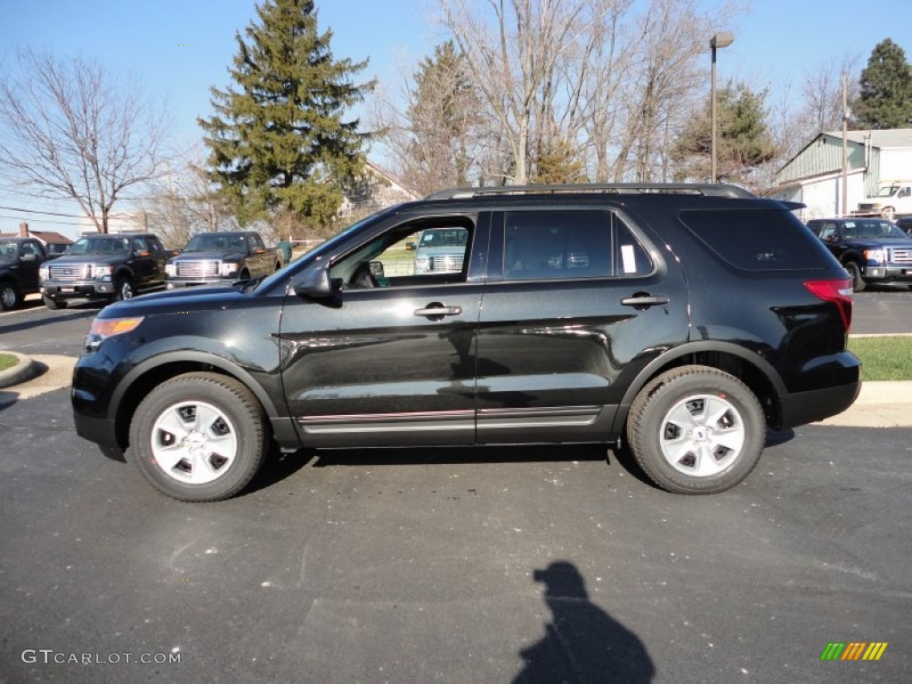 2012 Explorer 4WD - Tuxedo Black Metallic / Medium Light Stone photo #2