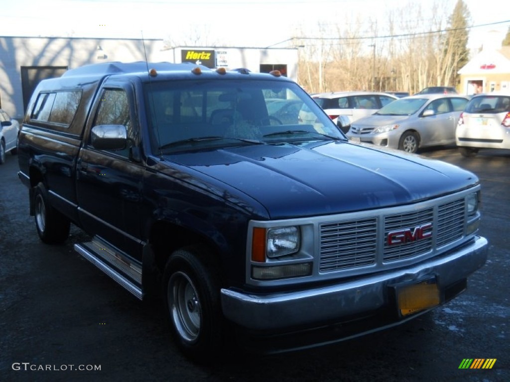 1993 Sierra 1500 SLE Regular Cab - Indigo Blue Metallic / Dark Blue photo #11