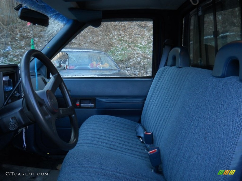 1993 Sierra 1500 SLE Regular Cab - Indigo Blue Metallic / Dark Blue photo #13