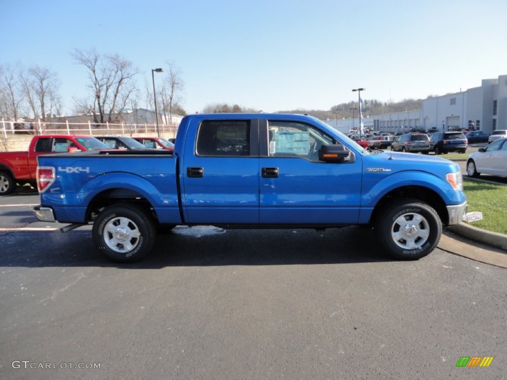 2012 F150 XLT SuperCrew 4x4 - Blue Flame Metallic / Steel Gray photo #6