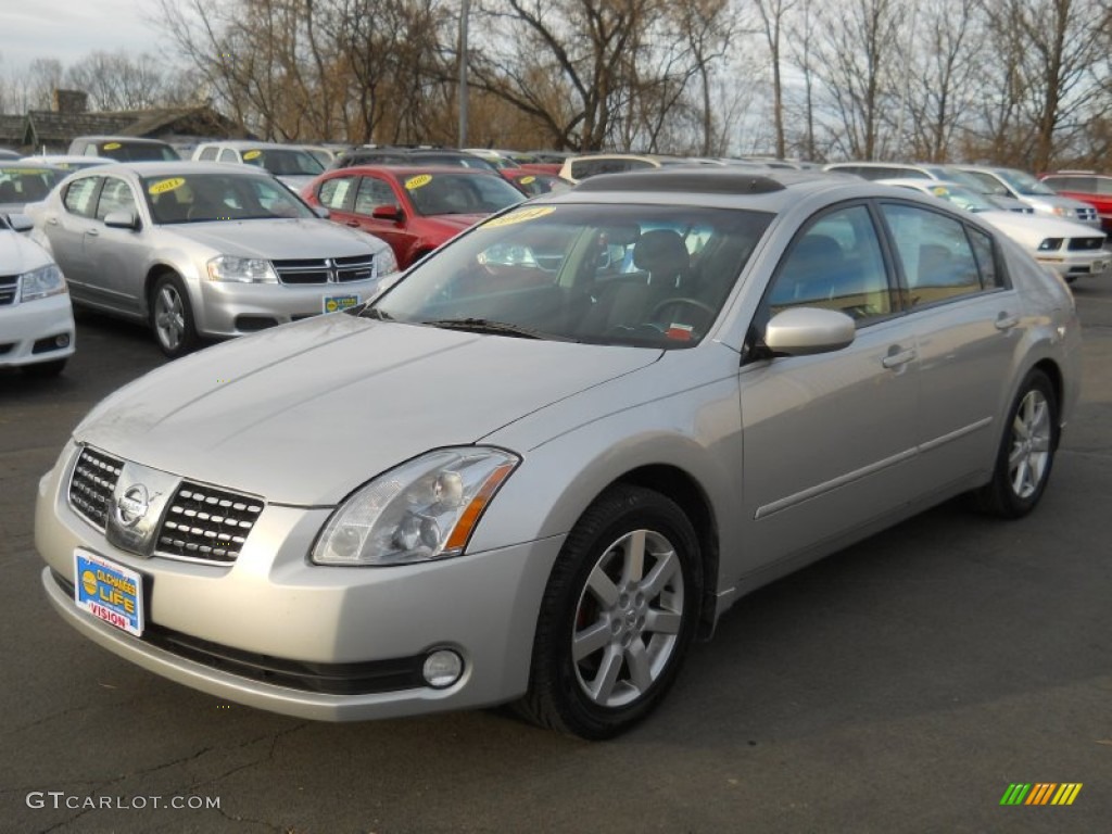 2004 Maxima 3.5 SL - Liquid Silver Metallic / Black photo #1