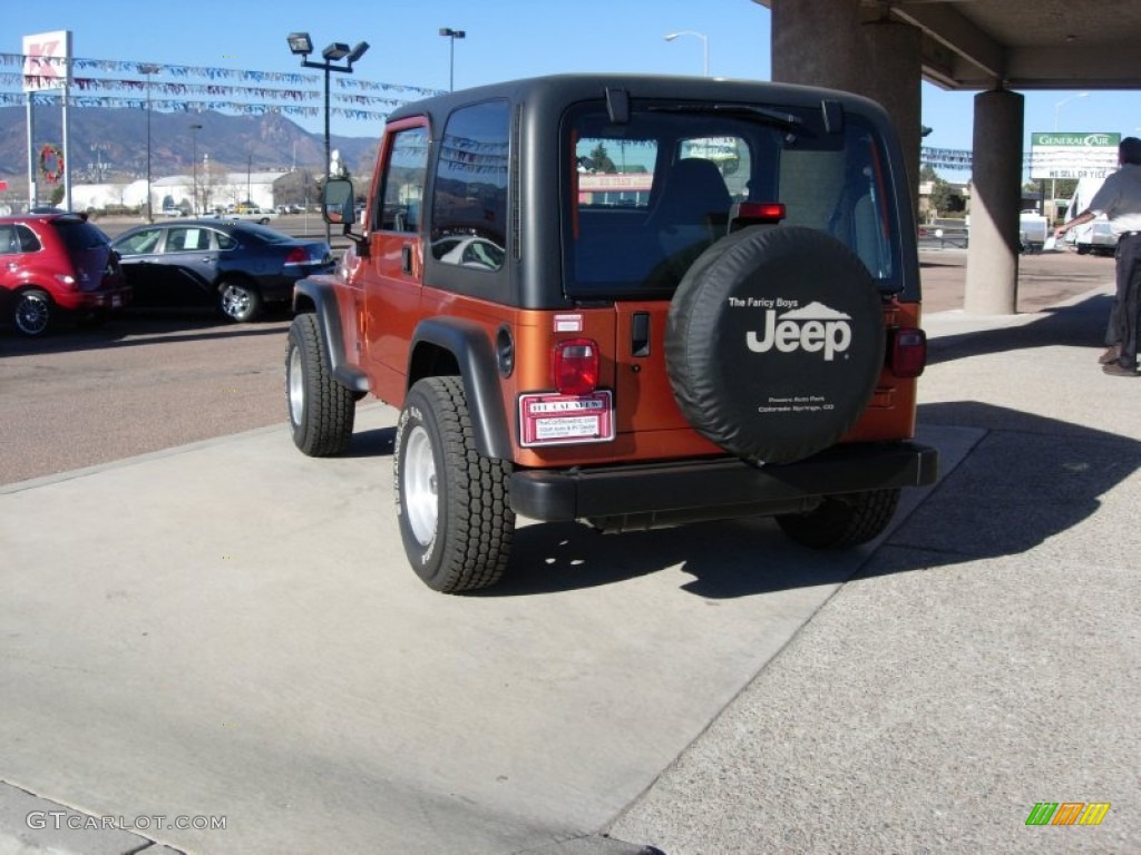 2001 Wrangler Sport 4x4 - Amber Fire Pearl / Agate Black photo #2