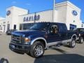 2008 Dark Blue Pearl Metallic Ford F350 Super Duty Lariat Crew Cab 4x4  photo #1