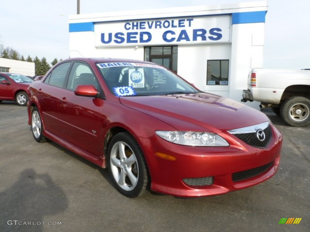 2005 MAZDA6 s Grand Touring Sedan - Redfire Metallic / Black photo #1