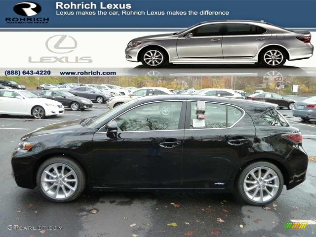 2012 CT 200h Hybrid Premium - Obsidian Black / Black photo #1