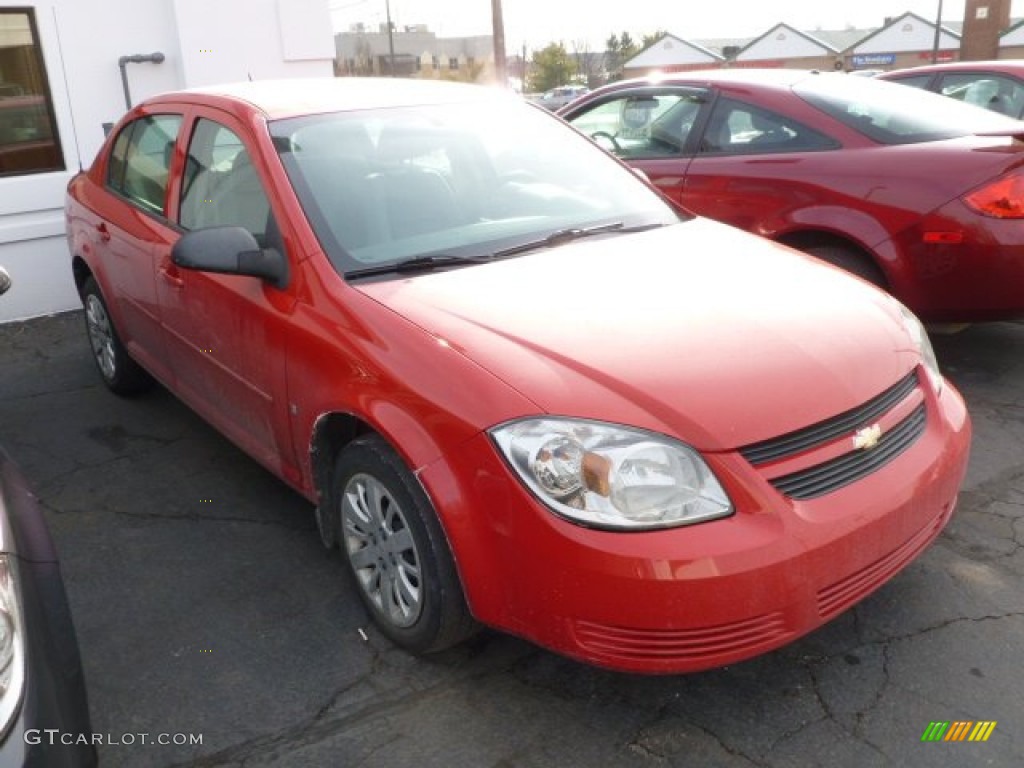 2009 Cobalt LS Sedan - Victory Red / Gray photo #1