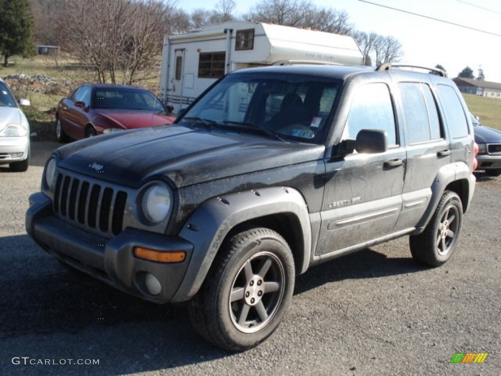 2003 Liberty Sport 4x4 - Black Clearcoat / Dark Slate Gray photo #1