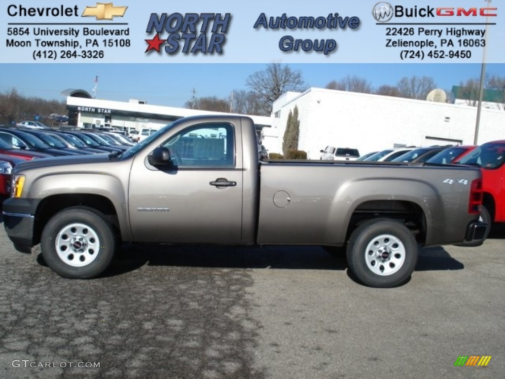 2012 Sierra 1500 Regular Cab 4x4 - Mocha Steel Metallic / Dark Titanium photo #1