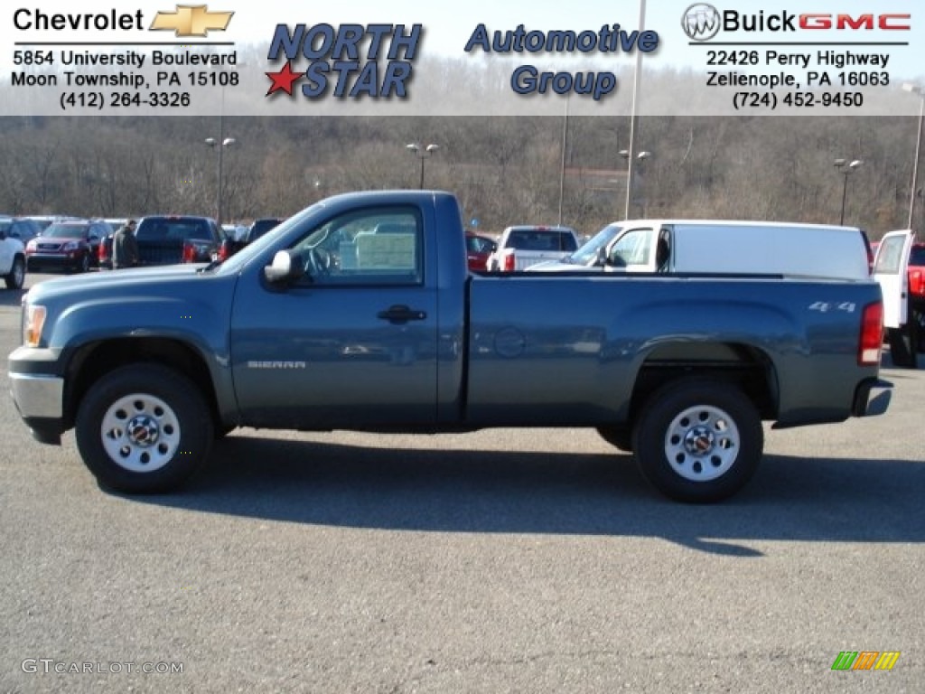 2012 Sierra 1500 Regular Cab 4x4 - Stealth Gray Metallic / Dark Titanium photo #1