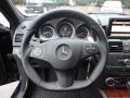 2011 Mercedes-Benz C Black Interior Steering Wheel Photo