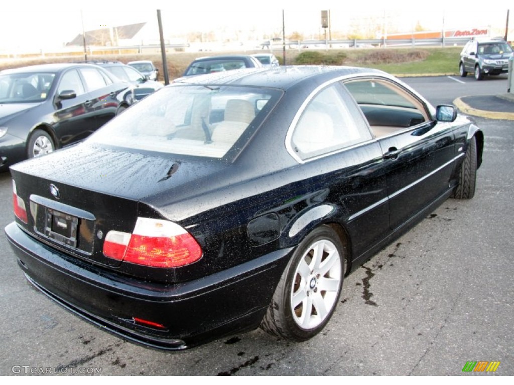 2000 3 Series 323i Coupe - Jet Black / Sand photo #6