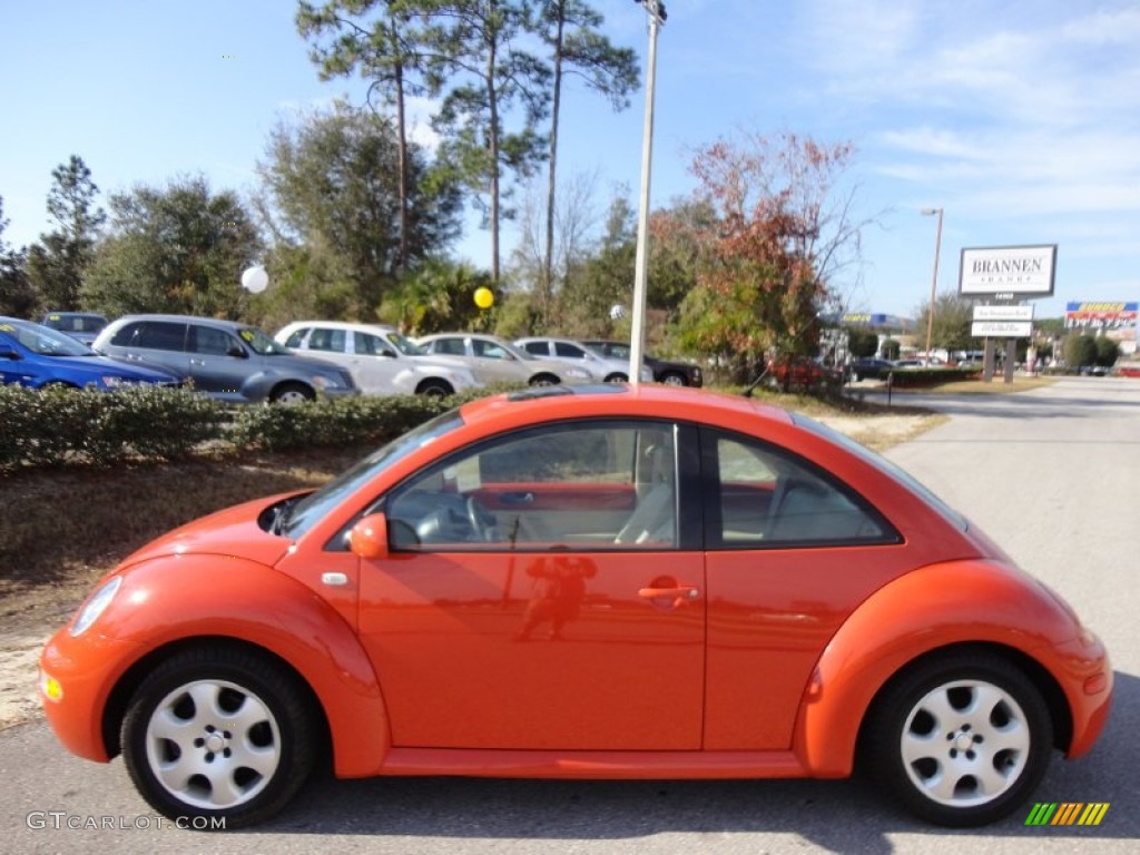 2003 New Beetle GLS Coupe - Sundown Orange / Cream photo #2