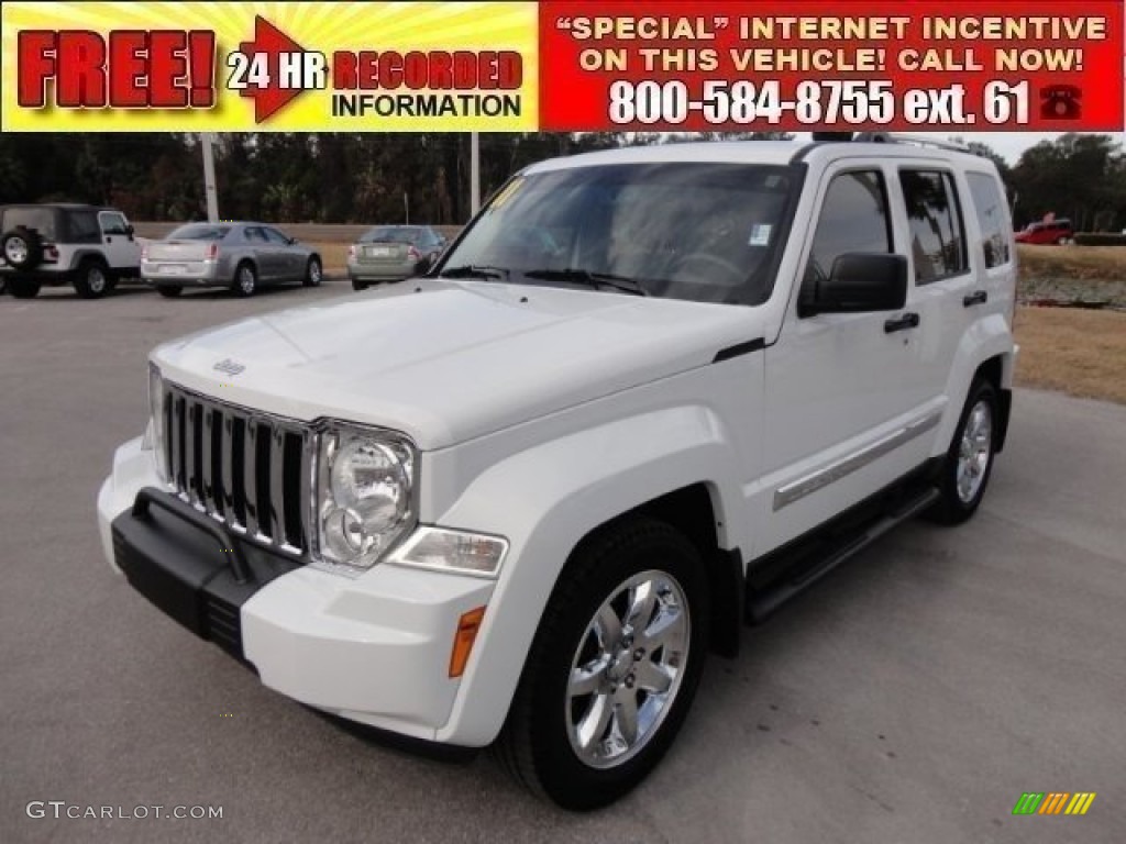 2011 Liberty Limited 4x4 - Bright White / Dark Slate Gray photo #1