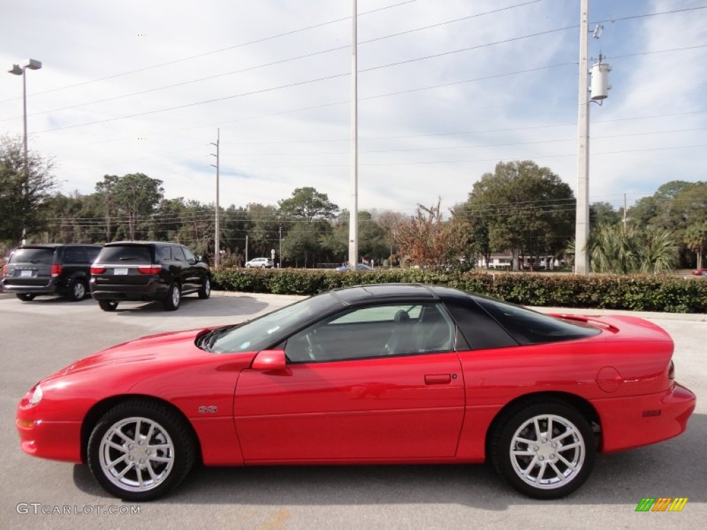 Bright Rally Red 2002 Chevrolet Camaro Z28 SS 35th Anniversary Edition Coupe Exterior Photo #59472077