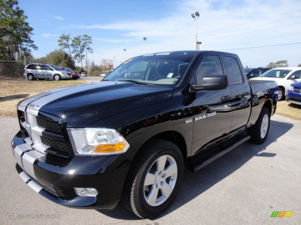 Black 2012 Dodge Ram 1500 Express Quad Cab Exterior Photo #59472224