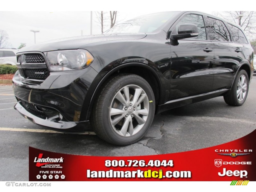 2012 Durango R/T - Brilliant Black Crystal Pearl / Black photo #1