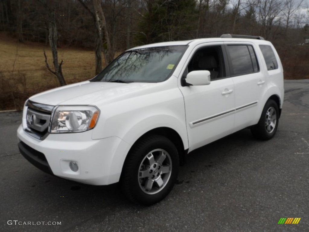 2009 Pilot Touring 4WD - Taffeta White / Gray photo #1