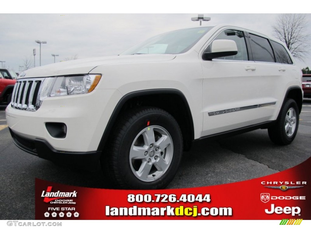 2012 Grand Cherokee Laredo - Stone White / Dark Graystone/Medium Graystone photo #1