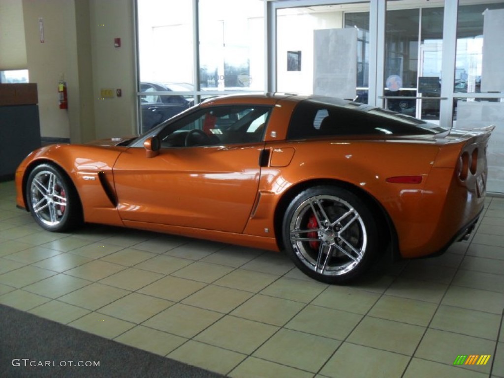 2008 Corvette Z06 - Atomic Orange Metallic / Sienna photo #2