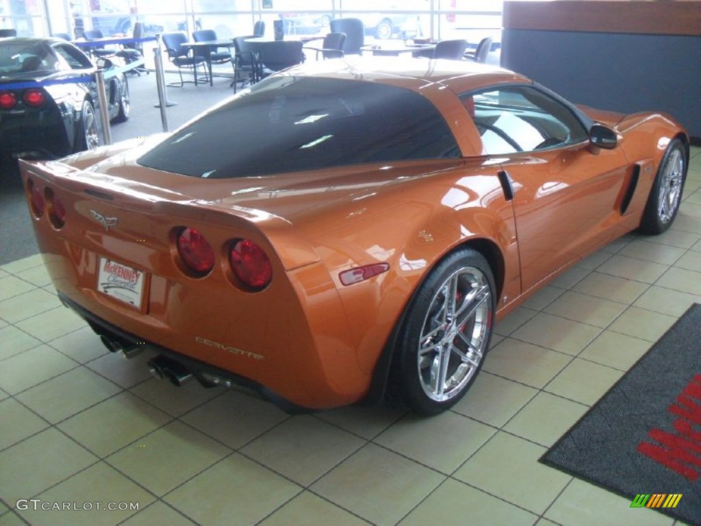2008 Corvette Z06 - Atomic Orange Metallic / Sienna photo #5